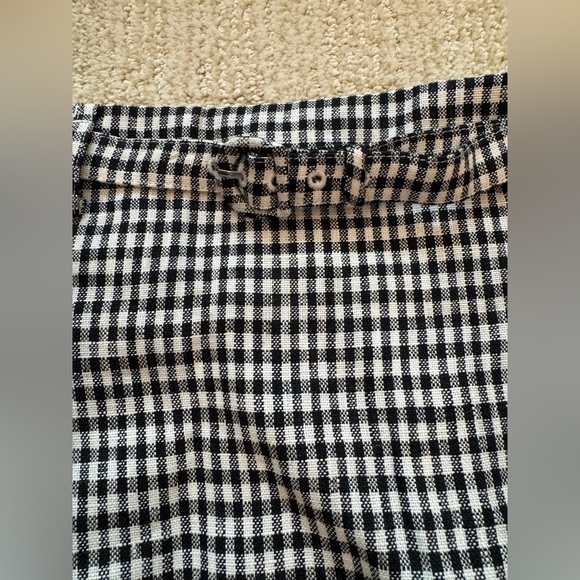 NWT Reformation Rory Linen Belt Buckle Mini Skirt Remy Check Gingham Plaid 0 - Picture 3 of 9